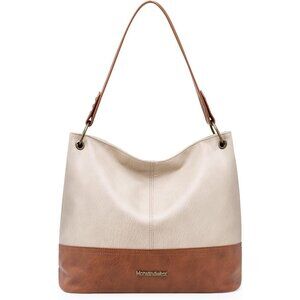 Women A-cream Imported Zipper Ladies Shoulder Handbags with Back Pocket